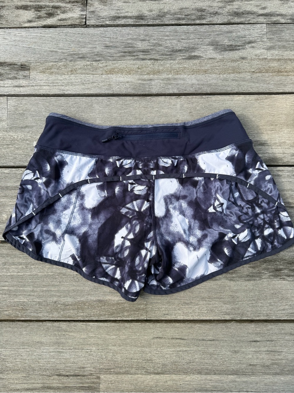 Lululemon Navy & White Print Athletic Shorts